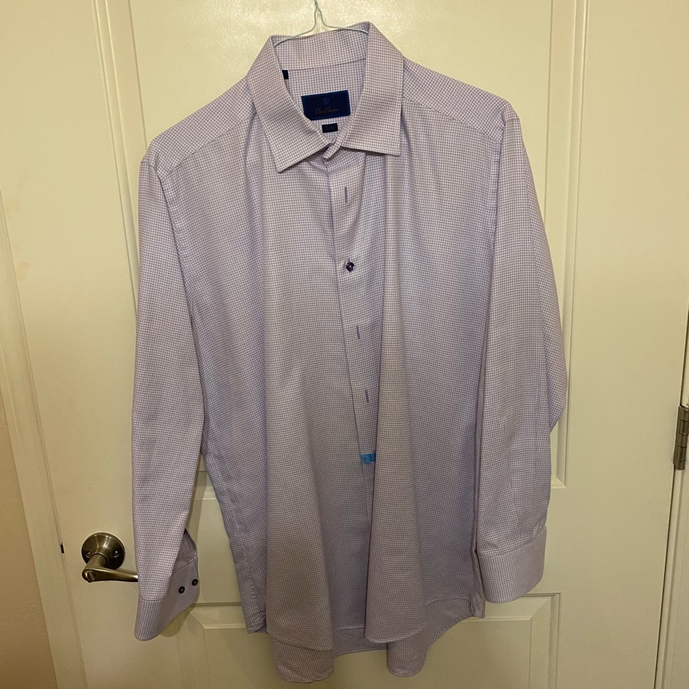 David Donahue trim fit dress shirt